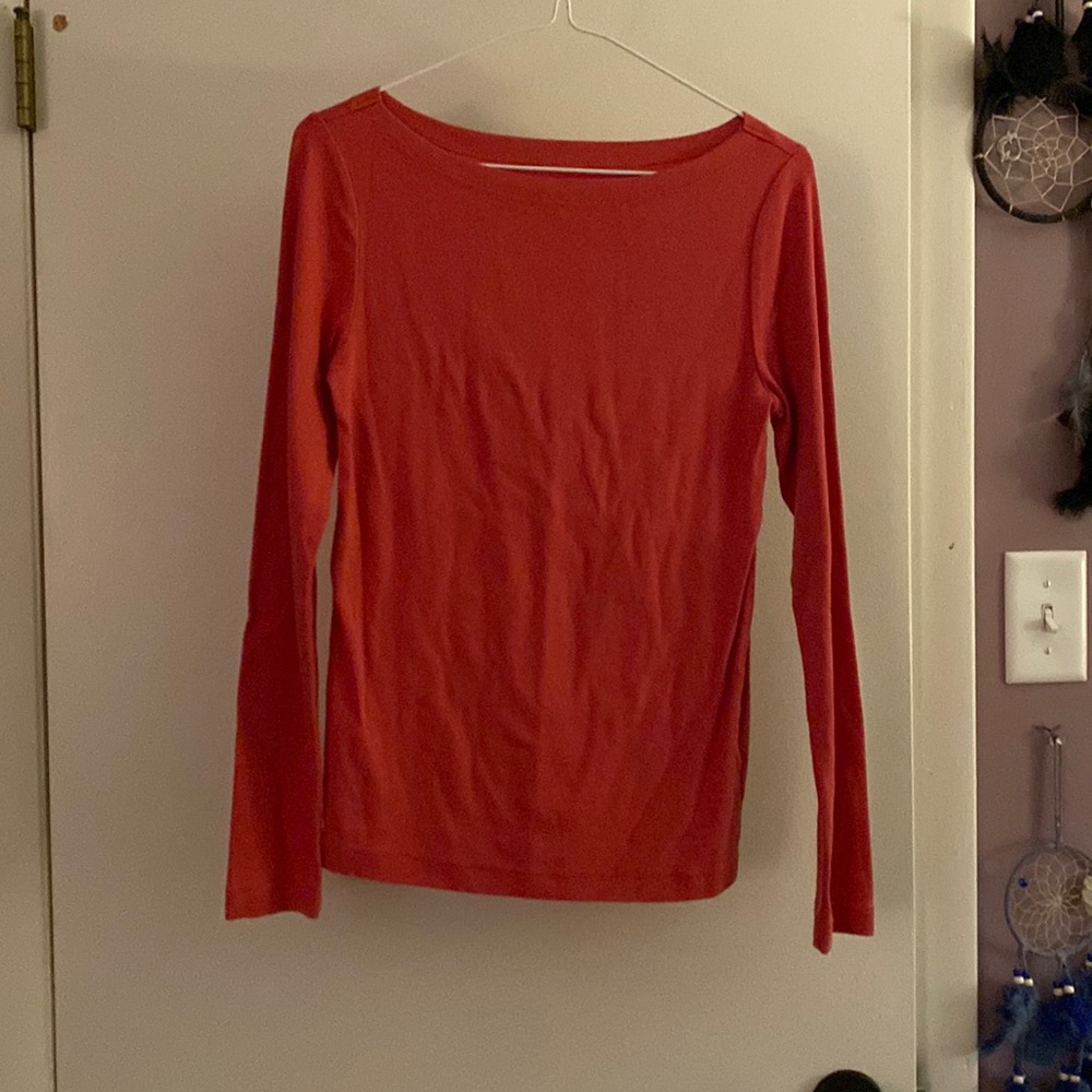 Pink fitted long sleeve shirt - size M - GAP